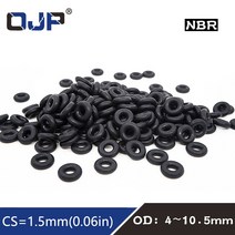 고무오링 50 개/몫 고무 링 NBR 씰링 O CS 1.5mm OD4/4.5/5/5.5/6/6.5/7/7.5/8/8.5/9/9.5/10/10.5mm O-링 씰 개스킷 와셔, [12] 9.5x6.5x1.5mm, [03] 150pieces
