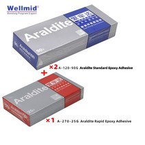 견고한 Araldite-튼튼한 오리지널 표준 에폭시 접착제 초강력 2 부분 모든 재료에 느린 경화 본딩, 06 2Pc90Gand1Pc25G