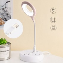 스탠딩 노트북 책상 LED 램프 Foldable 터치 테이블 빛 DC 5 휴대용 B 전원 6500K 밤 눈 보호, 12 Pink