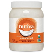 오일풀링 코코넛 오일 Nutiva 피부 모발 요리 보습, 54 Fl Oz(1팩)