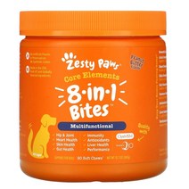 Zesty Paws 제스티포 반려견용 8in1 바이트 다기능성 피넛버터 90츄