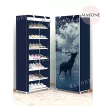 Makone 상표등록 방수신발걸이 방수실외신발장 가정용 신발장 선반, 5단 4칸-커피, 1개