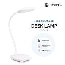[디월스] 전파인증 아이스크림 LED 데스크 램프 TD7501B 스탠드, TD7501B 블루