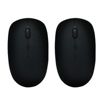 엔보우 무선 무소음 마우스 NG01 무선마우스, 블랙, NG01 1+1