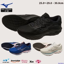미즈노 런닝화 웨이브 라이더 MIZUNO 육상 데일리신발 트레이닝슈즈, 03(블랙  블랙)