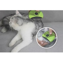 노르웨이숲고양이 단모고양이 고양이 반려묘 애묘 전자동 브러시(녹색) 고양이슬리커