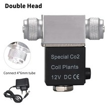 CO2 발생기 이산화탄소 수족관 이산화탄소 솔레노이드 밸브 레귤레이터 110V-220V 저온 물고기 전기 마그네, 01 Double head_04 AU plug