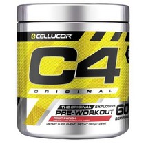 셀루코어 C4 오리지널 프리-워크아웃 프루트 펀치 맛, 390g, 4개