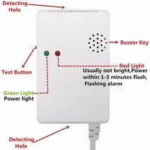 안전 가스 누출 감지기 LPG LNG-자연 중독성 가스 누출 감지기 경보 센서 220V AC 스마트 홈 시스템 85d, 한개옵션0, 한개옵션0
