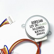 35BYJ46 DC 5V 12V 300 ohms 24V 스텝 영구 자석 기어 모터 소형 스테퍼 모터 가습기 수리 부품, 01 10MM shaft_03 12V 130 Ohms