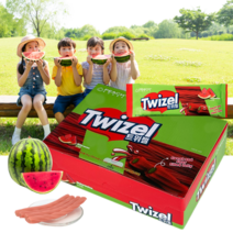 TWIZEL 트위젤 트위즐러 트위스트 스틱 젤리 1통, 수박맛, 12개입, 70g