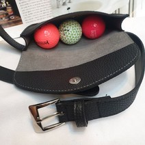 여성 골프웨어 필드용품 자석 타원형 골프포켓 벨트, 블랙