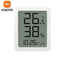 샤오미습도계 샤오미 Mijia Miaomiaoce 전자 잉크 LCD 대형 디지털 디스플레이 온도계 습도계 온도 습도 센서 가정용 제품, [01] WHITE