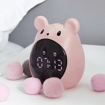 베터이앤아이 / 베터라인 공식 귀여운 핑크 쥐 LED 알람시계, 단일