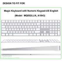 Apple iMac Magic Keyboard 숫자 키패드 포함 MQ052LL/A A1843 MLA22L/A A1644 실리콘 키보드 커버 보호기 스킨, 옵션선택개, (771)A1843