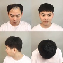 마녀플랜트 남자가발 남자부분가발 붙임러리 남성인모가발, 내추럴_인모14X14
