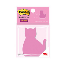 포스트잇 강한점착용 다이컷 노트 76 x 76 mm, 고양이, 10개입