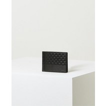 21FW [populet]블랙 로고패턴 소가죽 머니클립 WBWA1F735BK