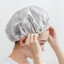 디엠몰 머리카락 고정 비닐 헤어캡 세안 샤워 다용도 만능 방수 머리캡, 1개, 옐로우