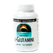 Source Naturals L-글루타민 500mg 캡슐, 100개입, 4개