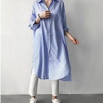 [DSM] 여자 루즈핏 롱 원피스 스프라이트 롱셔츠