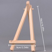 이젤 화판 전문가용 나무 미니 테이블 프레임 이름 카드 스탠드 그림 공예 홀더 데스크탑 페인팅 선반 디스플레이 천연 삼각대, 9x16cm