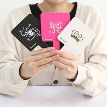 휴대용 심플 사각 미니 손거울, 핑크