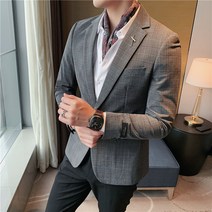 미스손 남성 체크 정장 자켓 바지 투피스 비즈니스 정장 세트 빅사이즈 S-4XL Z91