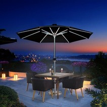기타 태양광 LED 파라솔 A-2 (5color), 그린_1327132