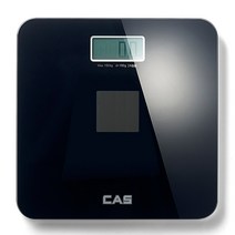 카스(CAS) 건전지가 필요없는 솔라 디지털 체중계 HE-S2, 블랙