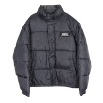 알파인더스트리 ALPHA INDUSTRIES 남성 블랙 패디드 숏 점퍼 남자 캐주얼 자켓 패딩 아우터 밀리터리 복각 (XL)