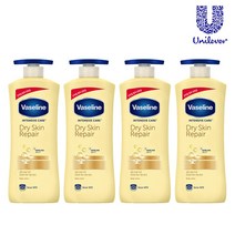 바세린 인텐시브케어 드라이스킨 리페어 바디로션 대용량 600ml 4개