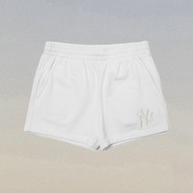 엠엘비 여성 베이직 스몰로고 숏팬츠(TS/TK셋업) 뉴욕양키스 옐로우 3FSPB0323-50YEL