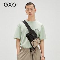 라운드넥반팔티 GXG 남성의류 생활 계열 21 년 여름 많다 색 와이드 루즈핏 플라워 프린팅 t셔츠 2162950464