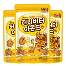 넛츠빌리지 허니버터 아몬드 200g 3봉 견과류