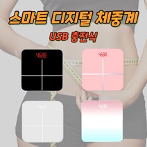 몸무게측정기 충전식 체중관리 체중계산기 디지털체중계, 라이트그레이