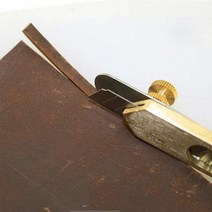가죽 공예 도구 1pc 가죽 공예 도구 절개 커터 diy 구리 트리밍 나이프 블레이드 가죽 스트립으로 잘라 가죽 절단 도구, 없음