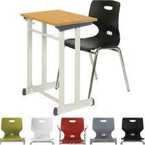 HS멀티기획6-S 학원용책걸상세트 학생용책상 학교 학습 교육 의자공부방 수강용 1인용교실, 그린