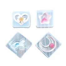 싱글 별 하트 달 고양이 몰드/레진몰드 레진공예, 싱글 고양이 몰드 / M-28