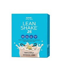 단백질 보충제 GNC Total Lean | Shake 25 Protein Powder High-Protein Meal Replacement Rich Chocolate 16 Ser, French Vanilla, 6 servings (Pack of 1)
