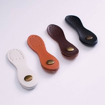 가배리본 라운드 가죽 스냅 잠금장식 가방부자재 버클장식, 브라운