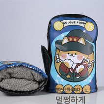 겨울 전기 자전거 자동차 장갑 두꺼운 방한 물 오토바이 핸들 커버 라이딩 가드 보온, 네이비행운(가죽타입)