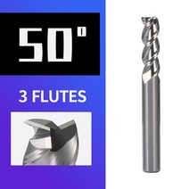 2/3/4 플루트 카바이드 엔드 밀 HRC50/60/65 CNC 텅스텐 카바이드 밀 비트 코팅 1-20mm 스퀘어 라우터 비트 절삭 공구, [16] D5XD6X50L, [01] 4FX60, [01] 1PCS