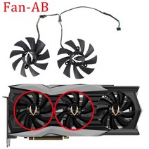 Zotac RTX 2080 Ti AMP 익스트림 그래픽 카드 교체 팬용 비디오 카드 팬 GA92S2U 87mm 12V 0.46A RTX2080T, 01 Fan - AB