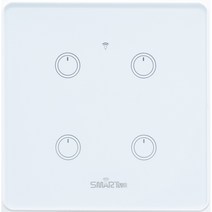 스마트빌 IOT 음성인식가능 스마트스위치 4구 화이트, 1개