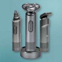네뷔 3 IN 1 멀티 전동 전기면도기 코털제거기 구렛나루정리 미니 수염트리머 전자 자동 남자 청소년 휴대용, 메탈 그레이