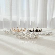 티아라 왕관 셀프웨딩 촬영소품 공주 브라이덜샤워 왕관머리띠 로즈오브더데이