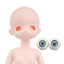 DIY 30cm 인형 메이크업 2D 애니메이션 얼굴 머리 또는 전체 롤 아름다운 소녀 장난감 선물 (머리 열 수 있습니다), B (head and body), blue 1