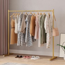 시스템 일자형 옷걸이 스탠드행거 150cmx130cm골드 _BnG, 상세페이지 참조