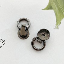헤세드 NEW)뉴 오링 솔트레지 나사형 원형 가방고리-납작형 (2개), 흑니켈